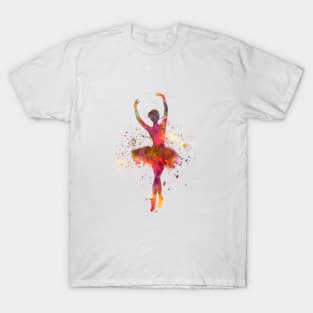 Classical ballet girl in watercolor T-Shirt